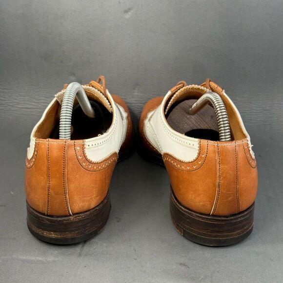 THE BRITISH ISLES COLLECTION LOAKE Leather vintage Wing Tip Shoes Mens size 8 - Picture 4 of 9